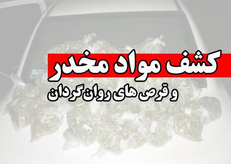 کشف مواد مخدر و قرص‌های روان‌گردان در شیراز