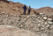 پایان عملیات اجرایی پروژه سنگ و ملاتی آبخیزداری چاه سبز خلیل آباد